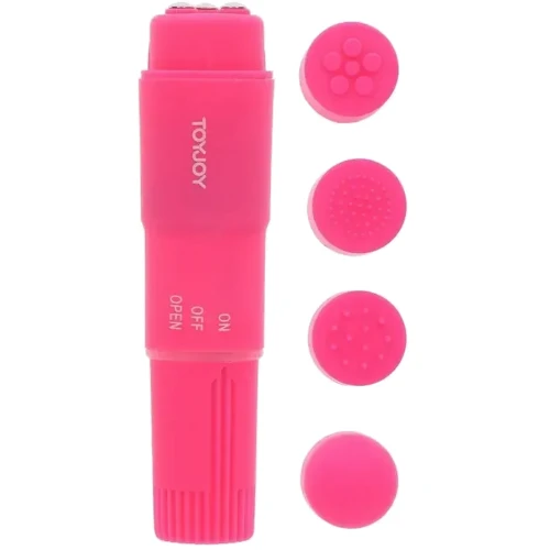 Вибромассажер с насадками Toy Joy Funky Massager (розовый)