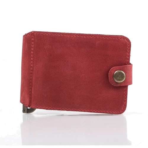Женский зажим для денег DNK Leather красный (DNK-Clamp-trifle-Hcol-H): Пол Женский