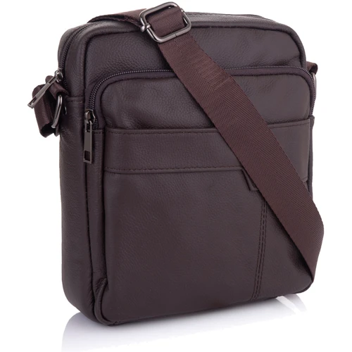 Мужская сумка через плечо Buffalo Bags коричневая (SHIM7603C-brown): Тип Сумки