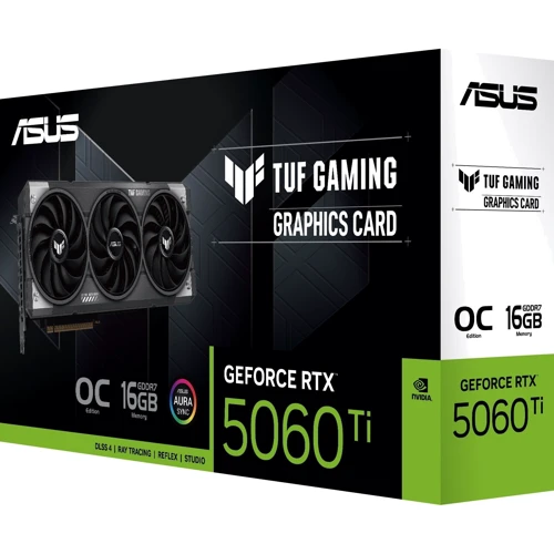 Відеокарта ASUS TUF GeForce RTX5060Ti 16Gb OC GAMING (TUF-RTX5060TI-O16G-GAMING) UA