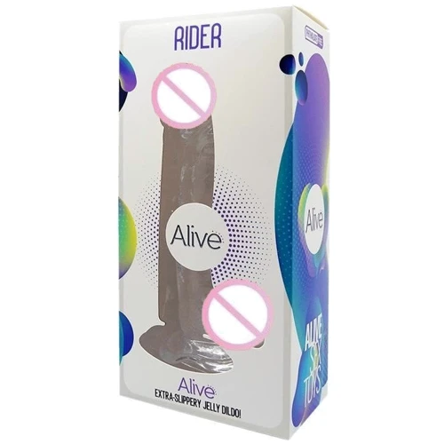 Прозрачный фаллоимитатор Alive Jelly Dildo Rider