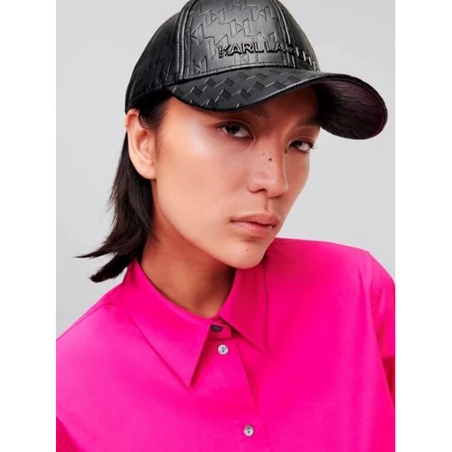 Женская бейсболка Karl Lagerfeld K/MONOGRAM EMBOSSED CAP черная (226W3415-999) фото 4