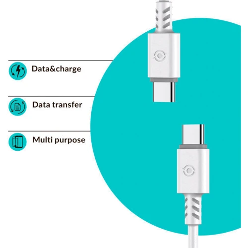 Кабель Piko Cable USB-C to USB-C 1.2m White (CB-TT11): Тип USB-C - USB-C