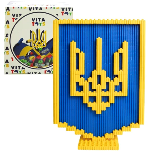 Конструктор VitaToys Pixel Heroes Герб Украины, 404 деталей (VTK 0064)
