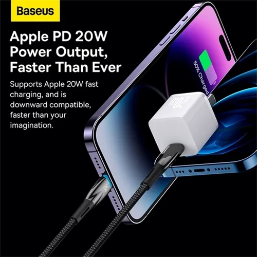 Кабель Baseus Cable USB-C для Lightning Glimmer Series Fast Charging Data 2m Black (CADH000101) фото 7