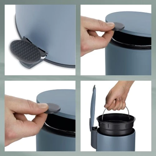 Відро для сміття KELA Mats блакитне 3 л (23609)