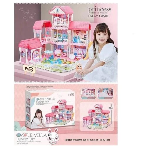 Кукольный домик Fairy care 2 куклы, мебель, посуда, аксессуары (7003)