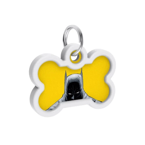 Адресник металевий WAUDOG Smart ID з QR паспортом малюнок Бетмен жовтий 40х28 мм (0640-1003): Тип Аксессуары к ошейникам