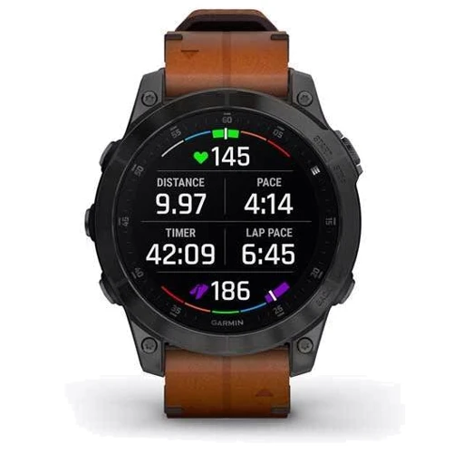 Смарт-часы Garmin Epix (Gen 2) Sapphire Black Titanium with Chestnut Leather Band (010-02582-30): Карты памяти нет