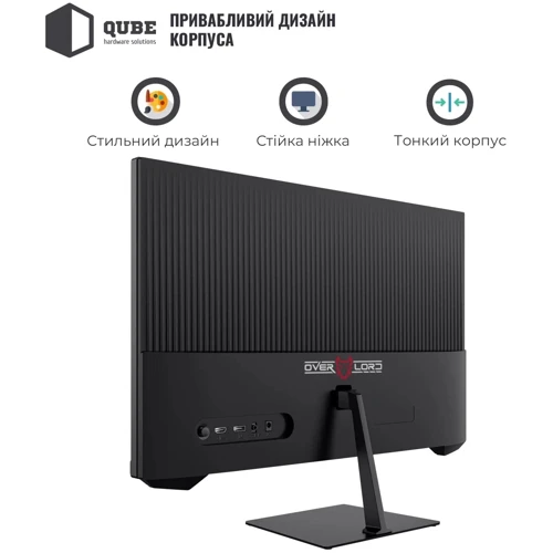 Монитор QUBE Overlord G25F180: Разъемы Выход на наушники, DisplayPort, HDMI