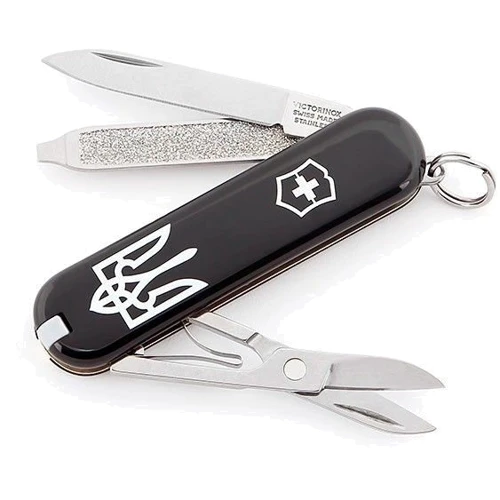 Мультитул Victorinox Classic Sd Ukraine 58мм/7предметов/черный /Тризуб (0.6223.3R1)