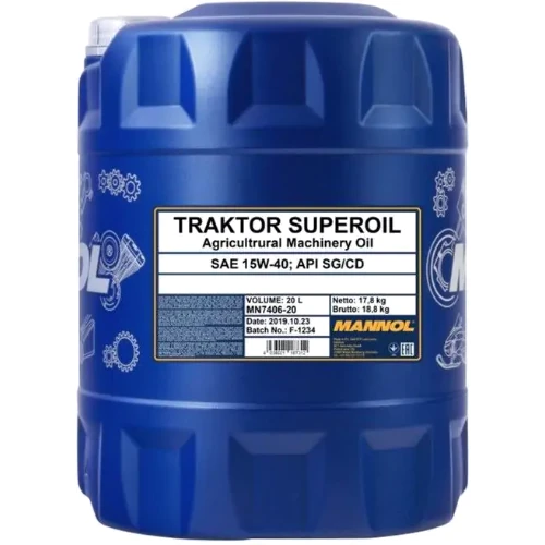 Моторна олива Mannol Traktor Superoil 15W-40. 10 л (MN7406-10)