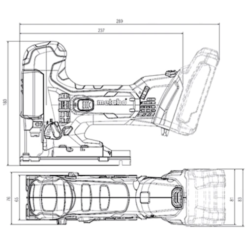 Электролобзик Metabo STA 18 LTX 100 (601002890): Тип питания аккумулятор