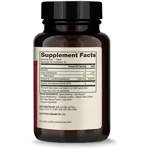 Dr. Mercola Vitamin B12 1000 mcg Вітамін В12 органік 30 жувальних таблеток: Тип вітамін B