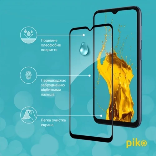 Аксессуар для смартфона Piko Tempered Glass Full Glue Black for Samsung M146 Galaxy M14 5G: Материал стекло