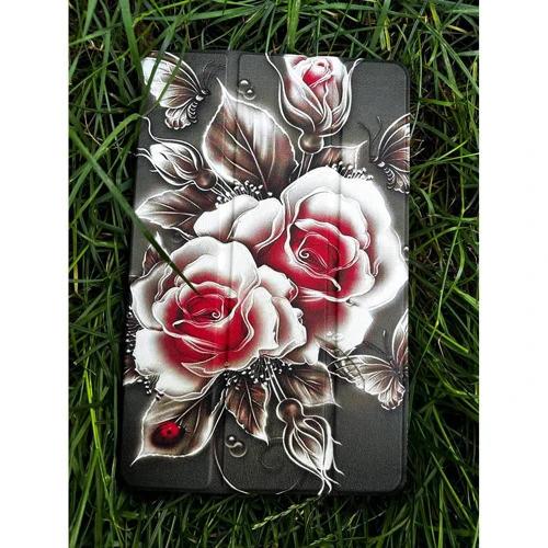Аксессуар для планшетных ПК BeCover Smart Case Black Rose for Samsung X133/X135 Galaxy Tab A11 (713983)