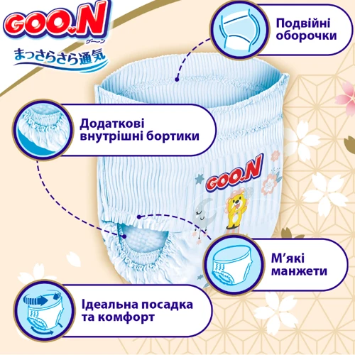 Трусики-підгузки Goo.N Premium Soft для дітей 7-12 kg розмір 3(M) унісекс 100 шт. (F1010101-156-2): Стать дитини Унисекс