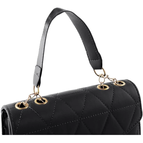 Жіноча сумка-сетчел Valiria Fashion чорна (5DETAA8688-2): Застібка Механическая