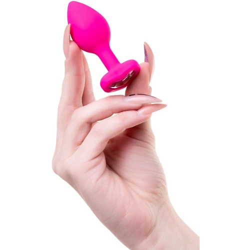 Анальная пробка с кристаллом ToDo Anal Plug Diamond Heart, S