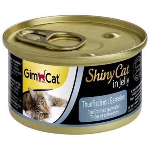 Влажный корм GimCat Shiny Cat для кошек с тунцом и креветками 70 g (4002064413099)