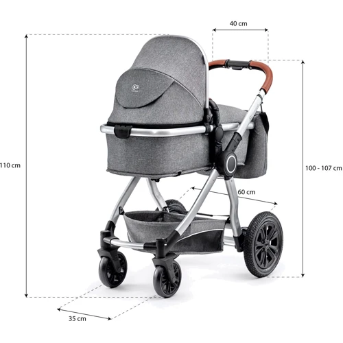 Универсальная коляска 3 в 1 Kinderkraft Veo Gray (KKWVEOGRY30000): Количество блоков 3