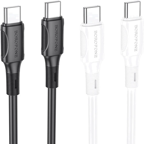 Кабель Borofone USB-C to USB-C 60W 1m White (BX80): Тип USB-C - USB-C