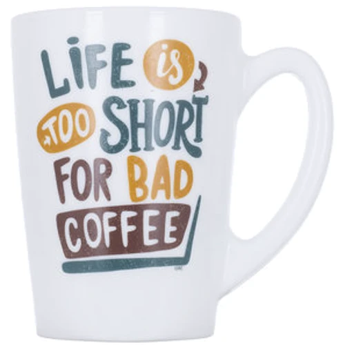 Набір чашок Luminarc New morning Life is short 2x320 мл (P5145): Обсяг чашки 320 мл
