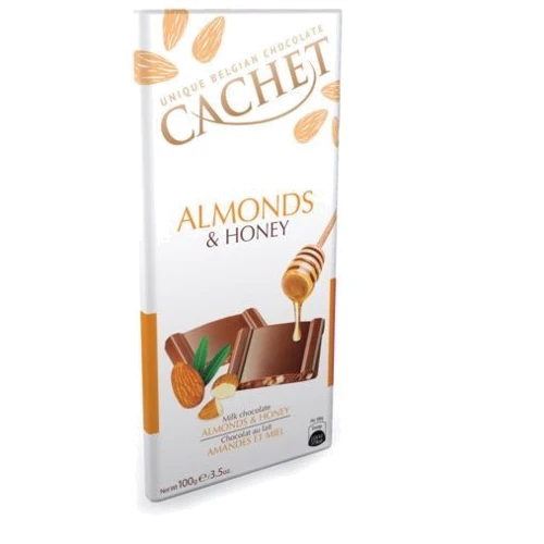 Шоколад Cachet Chocolate Almonds & Honey 100 г (DL12249)