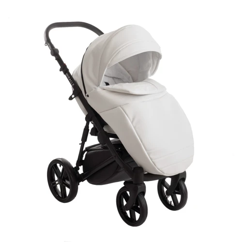 Универсальная коляска 2 в 1 Broco Miracle Black 9023-BMB-05, white, белый фото 9