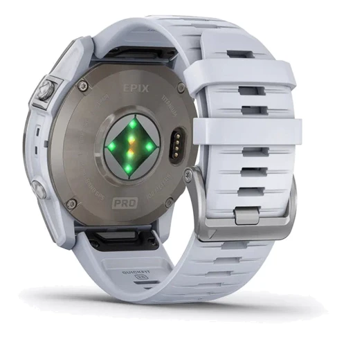 Смарт-часы Garmin Epix Pro (Gen 2) 51mm Sapphire Titanium with Whitestone Band (010-02804-11): Фитнес-функции Шагомер, Умный будильник, Секундомер, Пульсометр, Пульсоксиметр, Подсчет калорий, Альтиметр, GPS-модуль