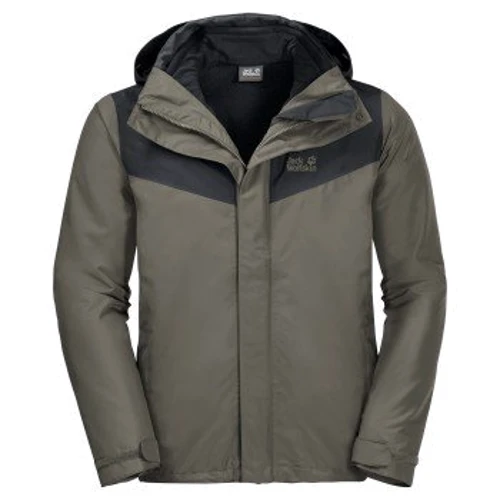 Куртка Jack Wolfskin Arland 3IN1 1110711-5066 52 серая демисезонная с капюшоном