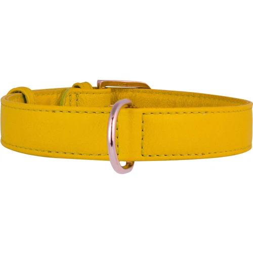 Ошейник Collar Glamour без украшений 20 мм 30-39 см желтый (2032938000003)