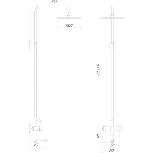 Душова система Globus LUX SM-SH-02: Термостат немає