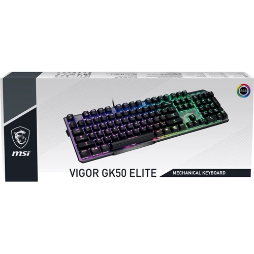 Клавіатура MSI Vigor GK50 Elite BW UA USB Black: інтерфейс підключення USB