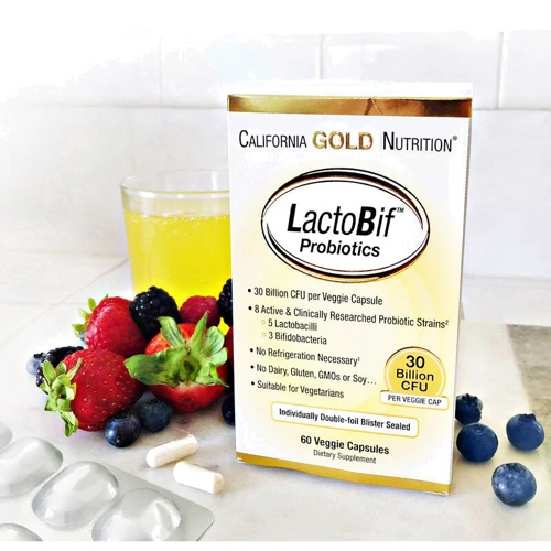 California Gold Nutrition, LactoBif Probiotics, 30 Billion CFU, 60 Veggie Capsules (CGN00965)