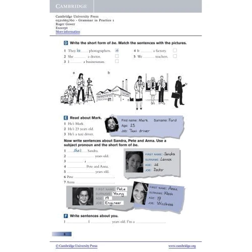 Grammar in Practice 1: Exercises with Tests: Производитель Cambridge University Press