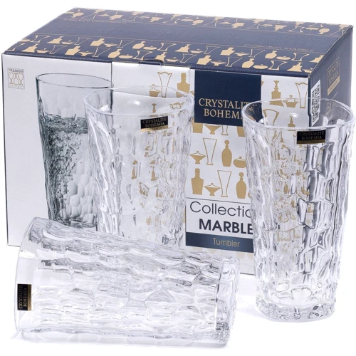 Набір склянок Bohemia Marble 375мл 6шт (2KF06 / 99W24 / 375): Тип Склянка