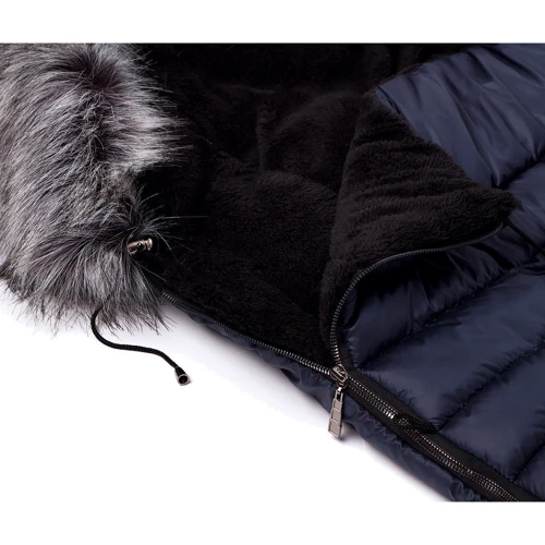 Зимний конверт Bair Polar premium темно-синий - серебро кожа (623442) фото 5
