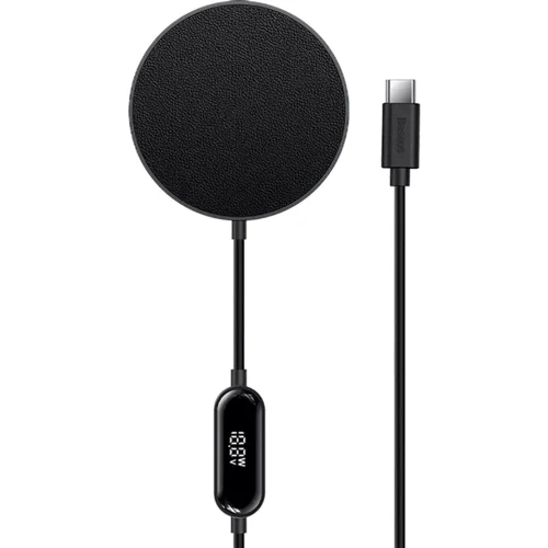 Зарядний пристрій Baseus Wireless Charger Simple Mini2 Magnetic 15W Black (CCJJ010001) для iPhone 16 I 15 I 14 I 13 I 12 series