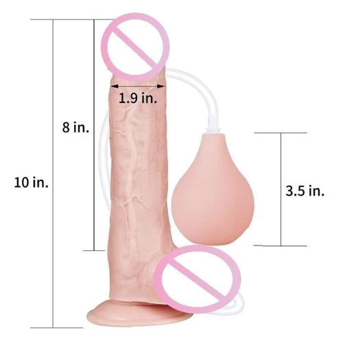 Фаллоимимтатор с семяизвержением LoveToy Squirt Extreme Dildo Flesh 10''