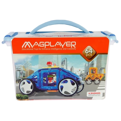 Магнитный констуктор MagPlayer 64 эд. (MPT-64): Количество деталей, шт. 64