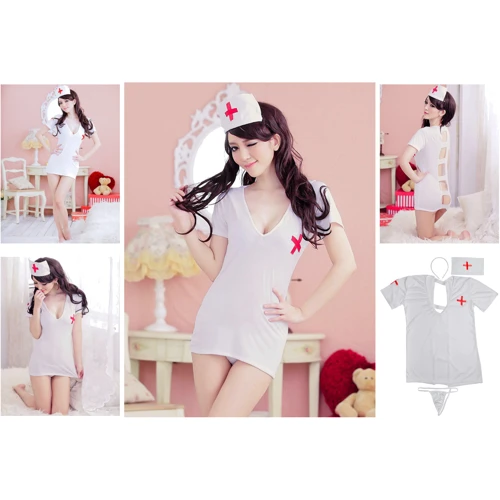 Игровой костюм Медсестра NDS 3021 White/Red M/L (13973)