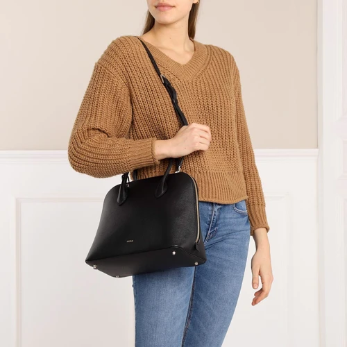 Жіноча сумка-купол Furla Code M Dome чорна (1055688): Фактура матова, Зерниста