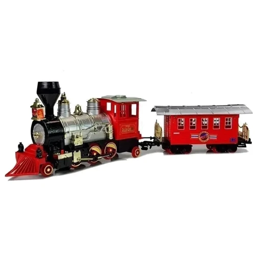 Залізниця: 26 елементів, світло, звук, парогенератор, довжина рейок 450 см, 3 вагони (158): Тип набір