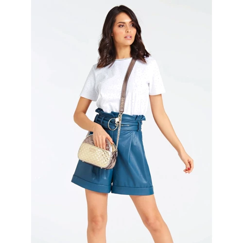 Женская сумка кросс боди Guess Brielle Mini Crossbody золотистая HWMG7581690-GDM): Застежка Молния