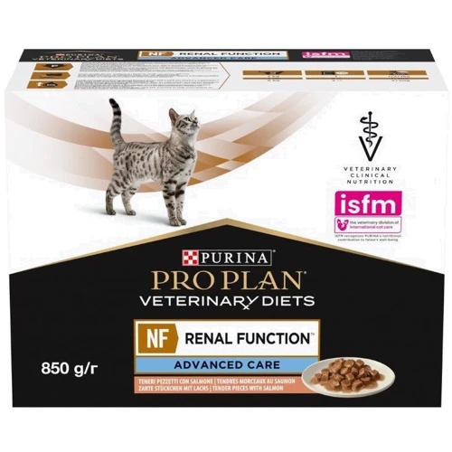 Вологий корм Pro Plan Veterinary Diets NF Renal Function при хворобах нирок з лососем 10х85г (7613035221505): Клас супер преміум
