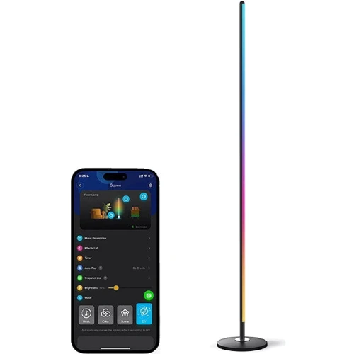 Торшер розумний Govee H8076 Govee Floor Lamp lite, 1000Lm, RGBWW+RGBIC+WW, WI-FI/Bluetooth, чорний (H8076C13)