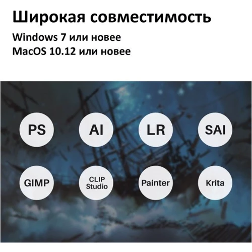Графический планшет Huion Kamvas Pro 22 (2019) + перчатка фото 6