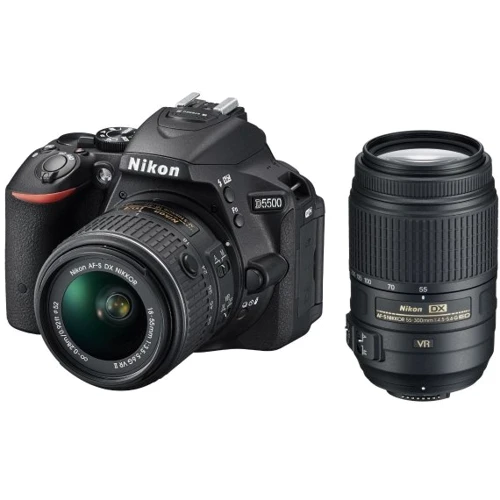 Nikon D5500 Kit (18-55mm) VR + (55-300mm) VR Официальная гарантия: Оптический зум Зависит от объектива
