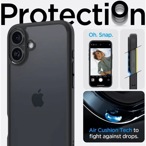 Чохол для iPhone Spigen Ultra Hybrid Matte Black (ACS08201) для iPhone 16 фото 11